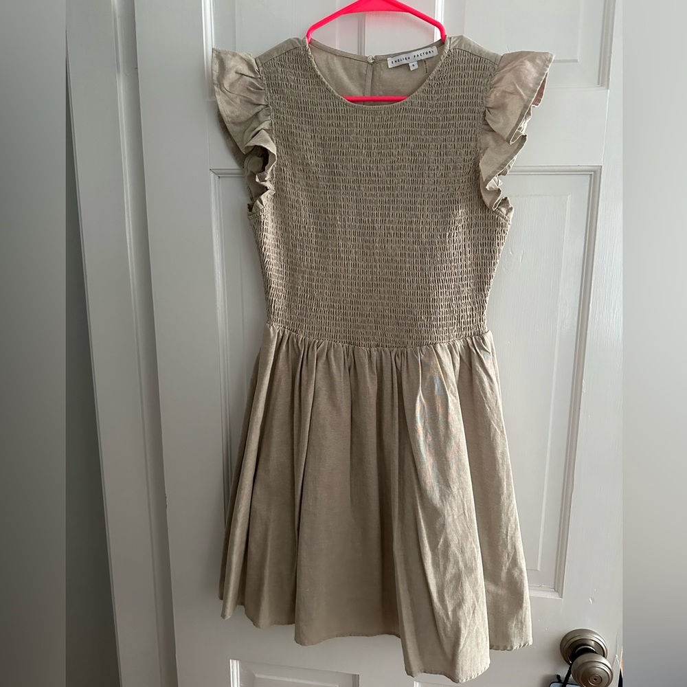 English factory beige dress